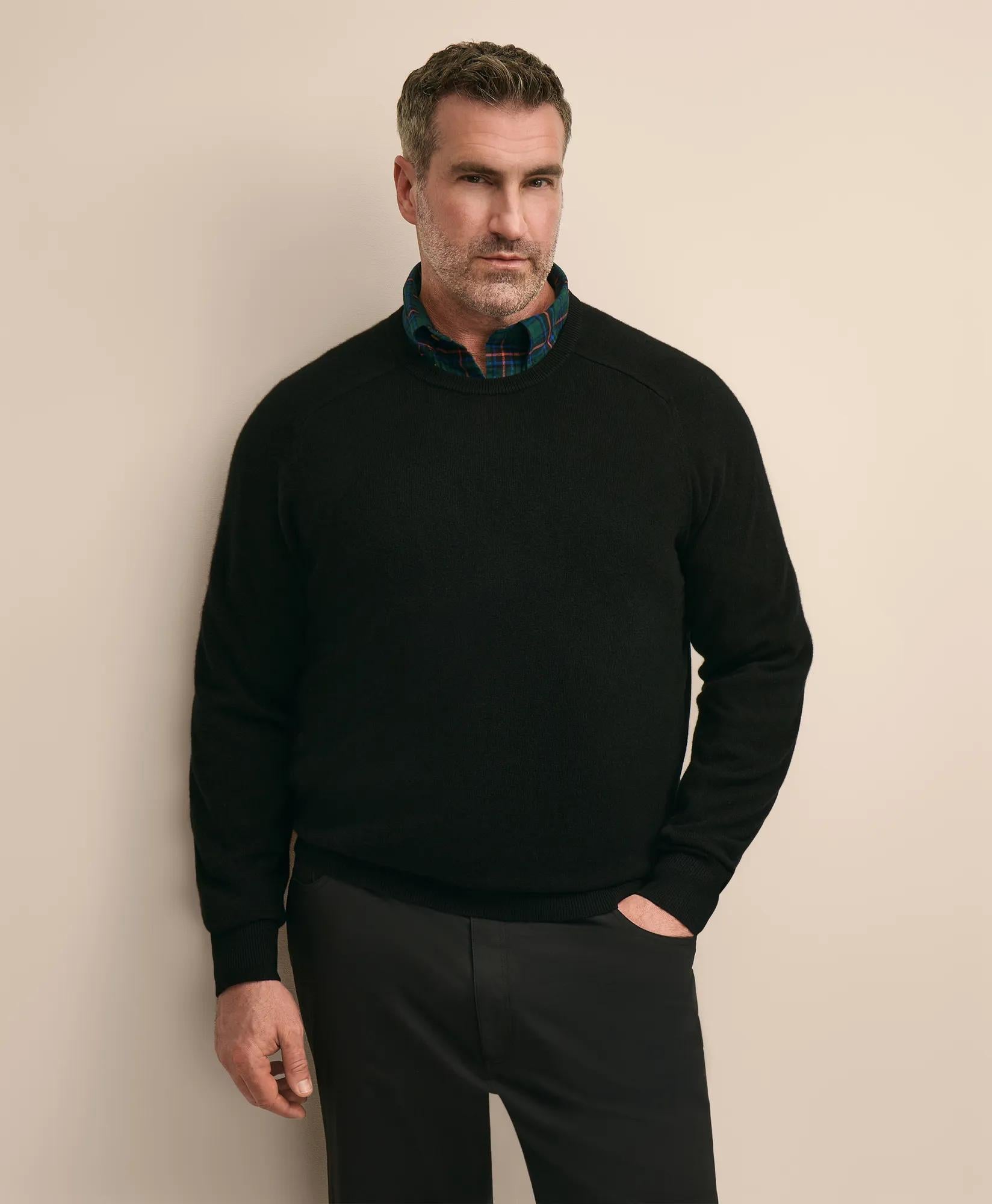 Big & Tall 3-Ply Cashmere Crewneck Sweater
