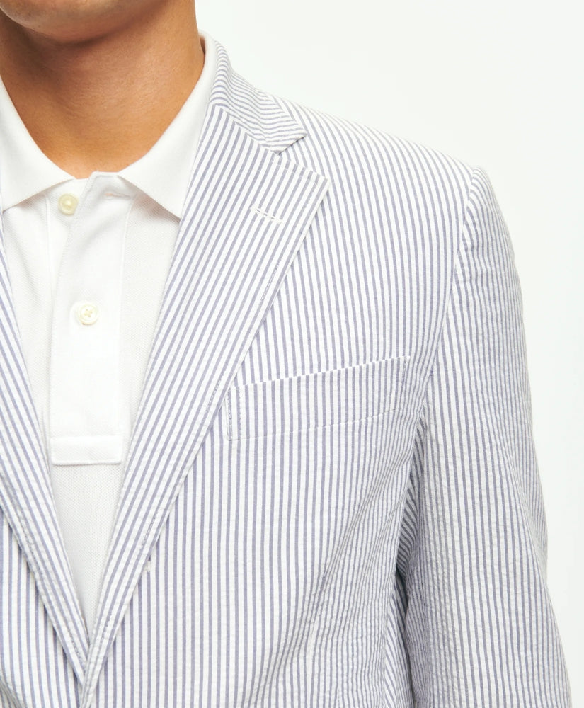 Slim Fit Archive-Inspired Seersucker Sport Coat in Cotton