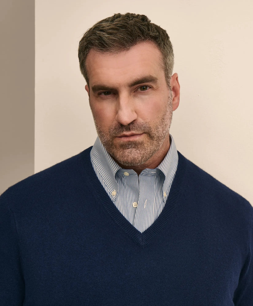 Big & Tall 3-Ply Cashmere V-Neck Sweater