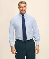 Big & Tall Stretch Dress Shirt, Non-Iron Pinpoint Spread Collar