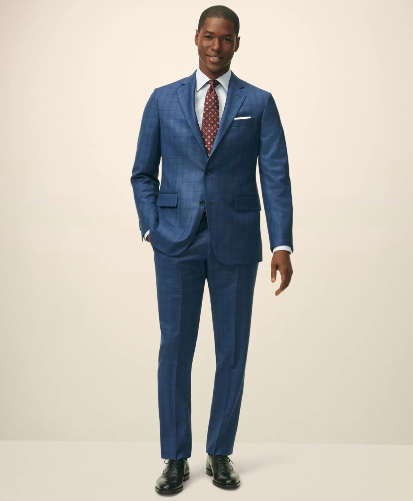 American-Made Classic Fit Multi-Checked 1818 Suit