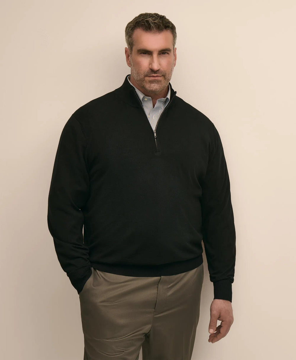 Big & Tall Ultimate Merino Wool Quarter-Zip Sweater
