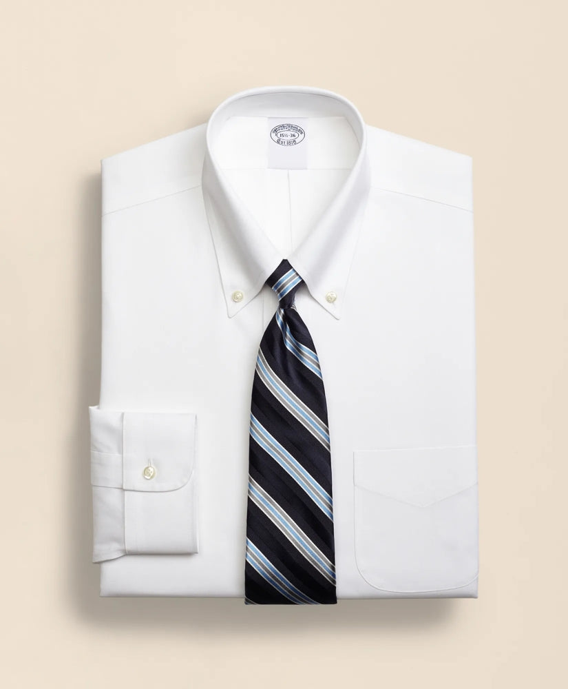Stretch Supima® Cotton Non-Iron Pinpoint Oxford Button-Down Collar Dress Shirt