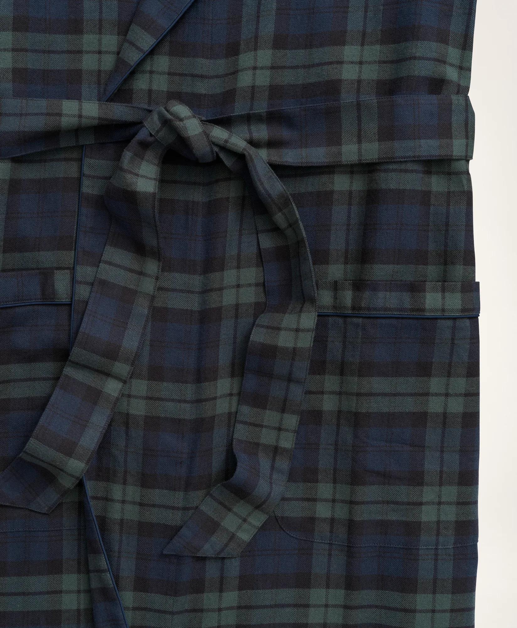 Cotton Flannel Black Watch Robe