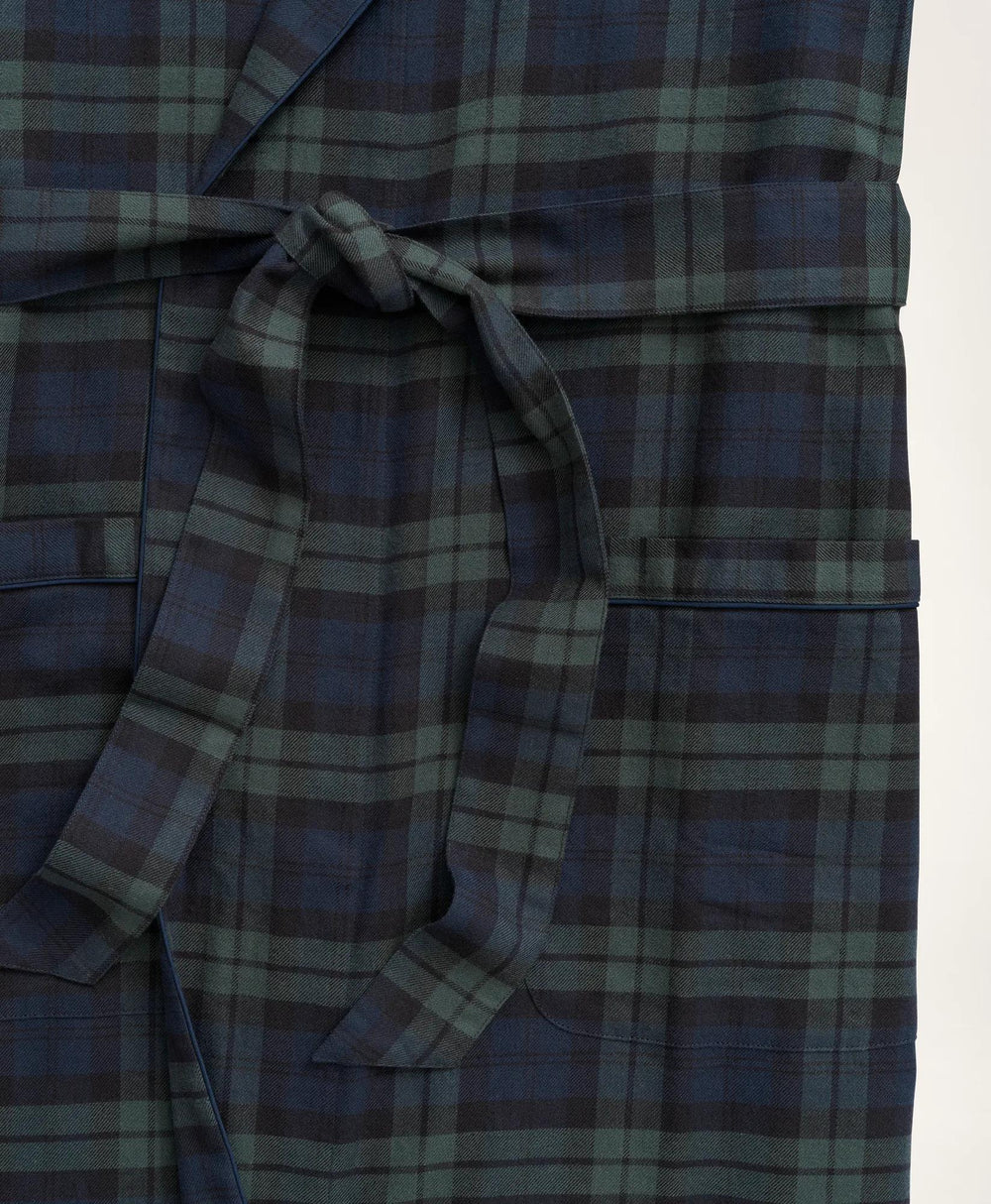 Cotton Flannel Black Watch Robe