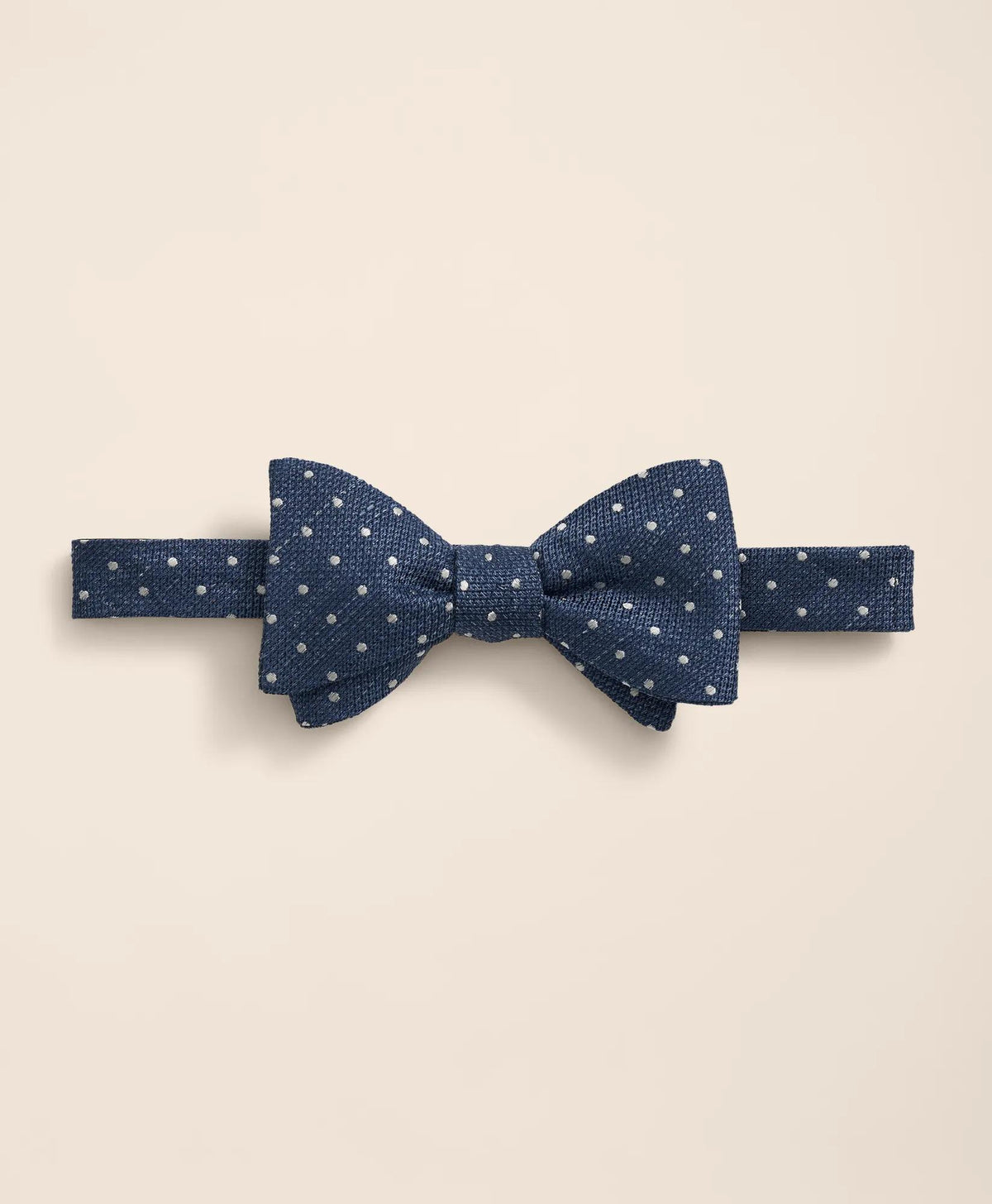 Silk-Linen Mini Dot Bow Tie