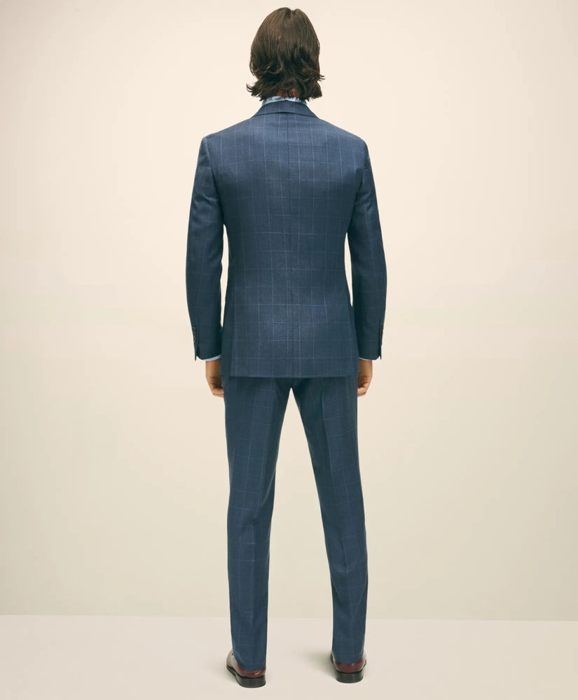 Slim Fit Wool Windowpane 1818 Suit