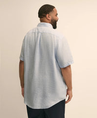 Big & Tall Sport Shirt, Short-Sleeve Irish Linen