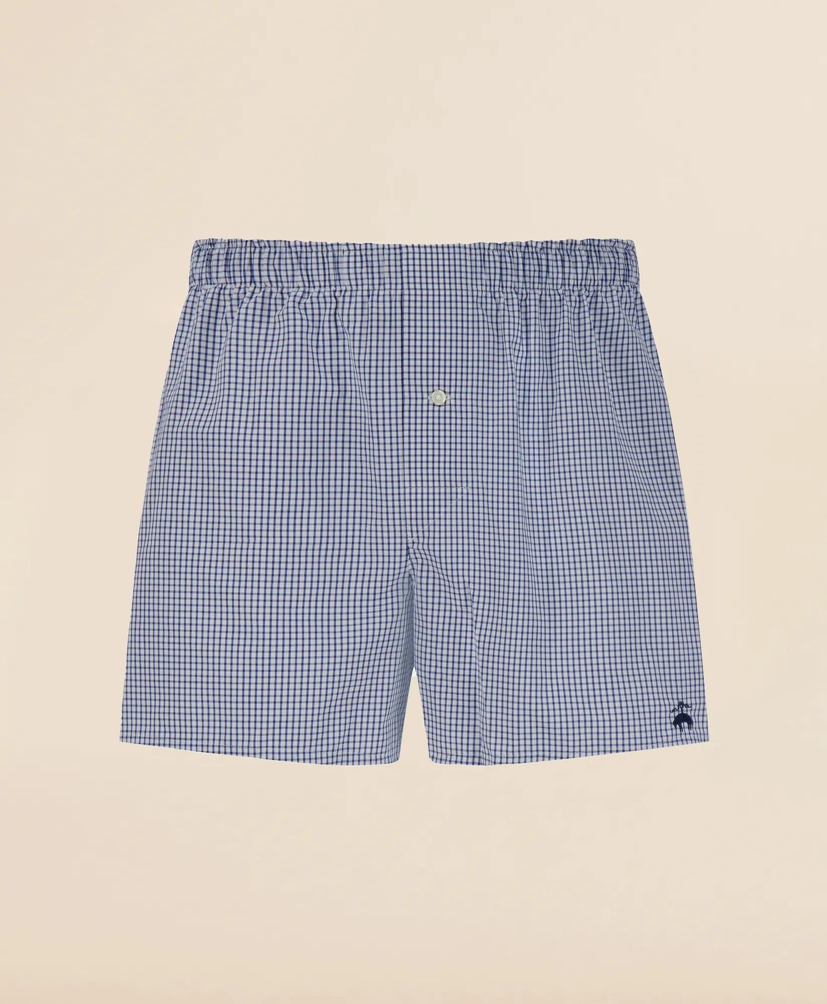 Slim Fit Cotton Broadcloth Check Boxers