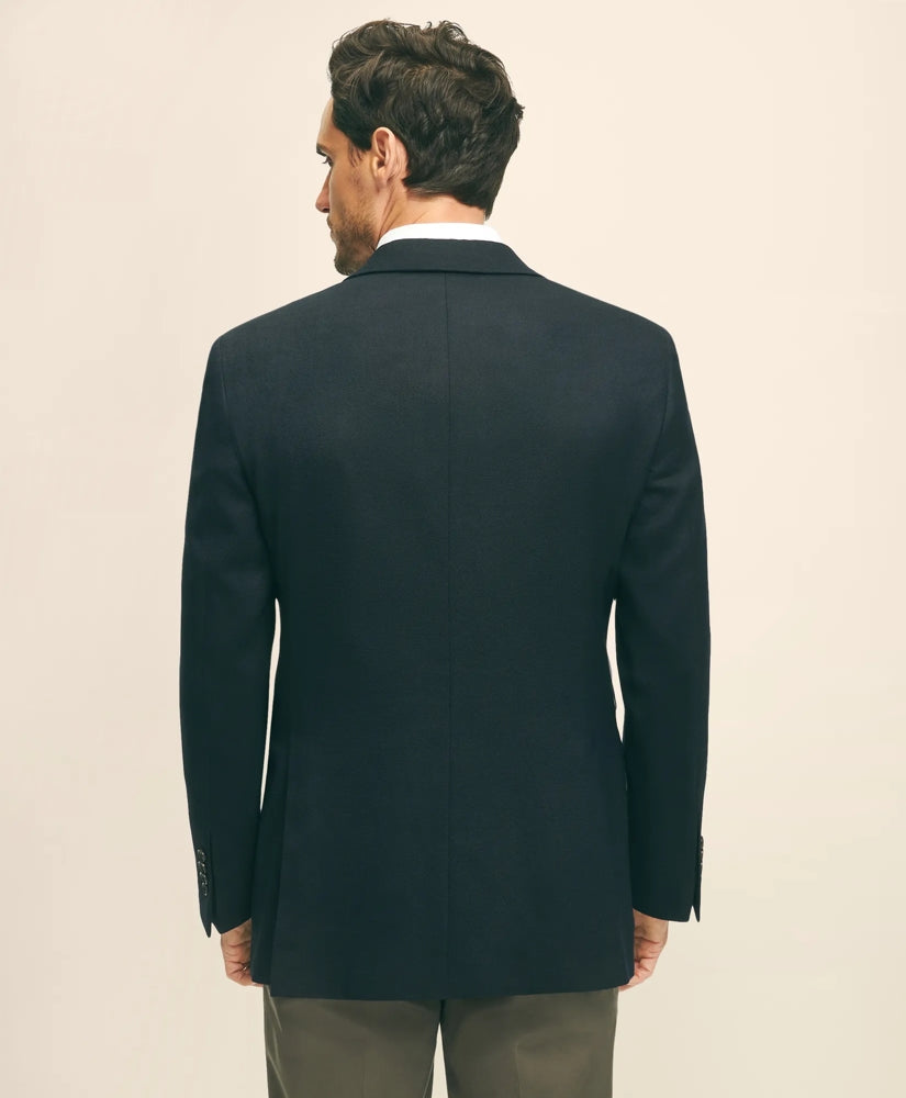 Traditional Fit Stretch Wool Hopsack Blazer