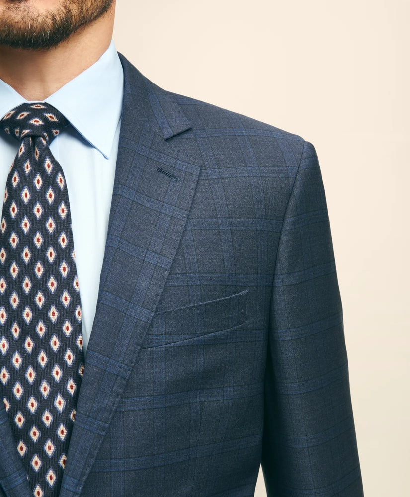 Traditional Fit Wool Checked 1818 Suit