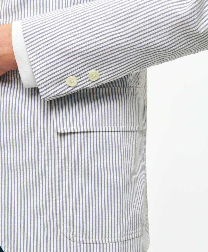 Slim Fit Archive-Inspired Seersucker Sport Coat in Cotton