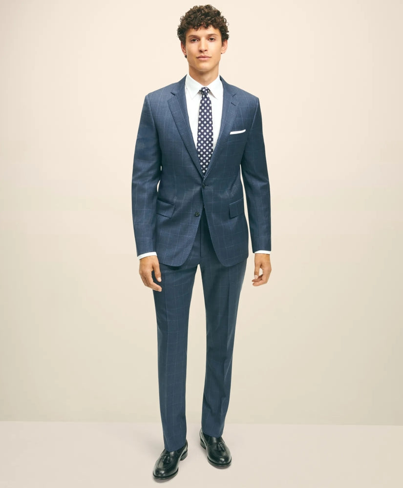 Classic Fit Wool Windowpane 1818 Suit