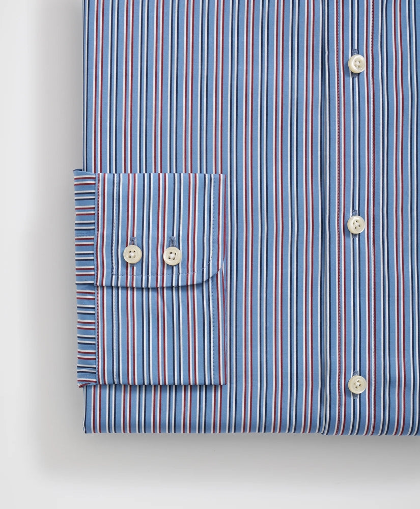 Brooks Brothers X Thomas Mason® Cotton English Collar, Multi-Striped Dress Shirt