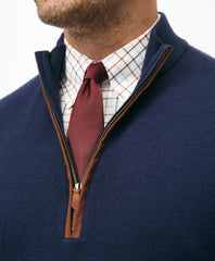 Big & Tall 3-Ply Cashmere Quarter-Zip Sweater