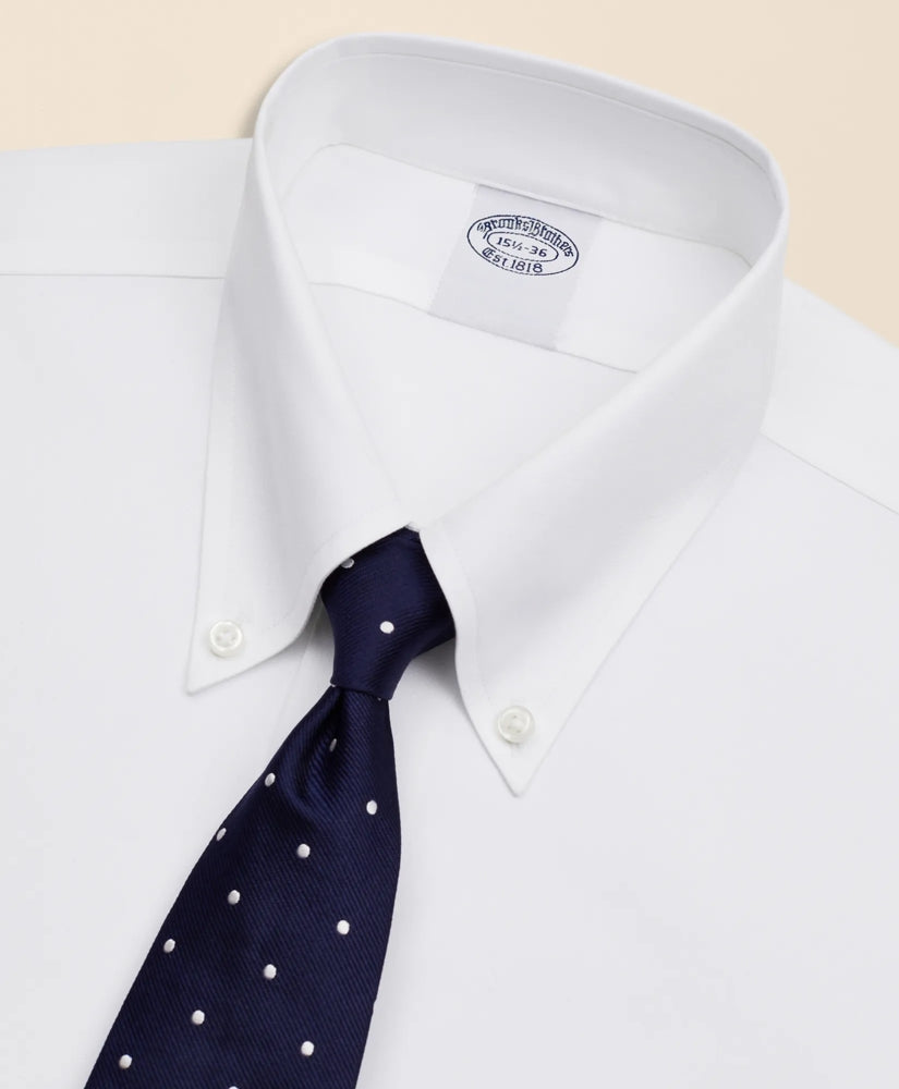 Stretch Supima® Cotton Non-Iron Twill Button-Down Collar Dress Shirt