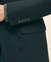 Slim Fit Stretch Wool Hopsack Blazer
