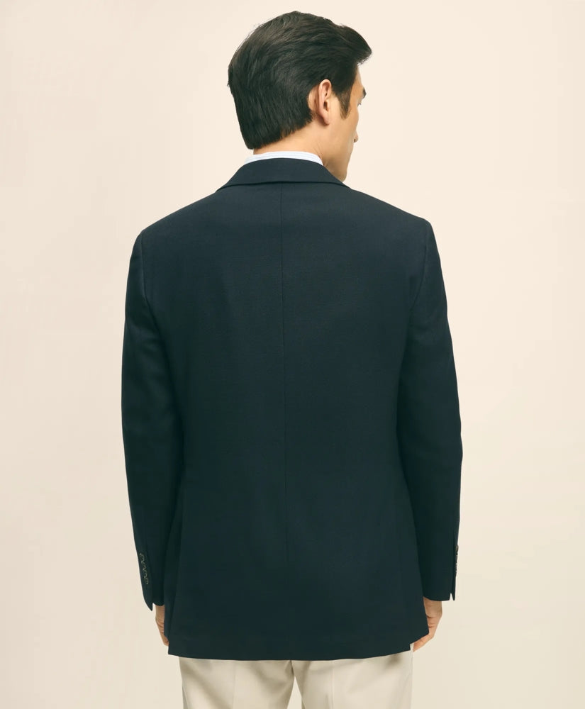 Classic Fit Stretch Wool Hopsack Blazer