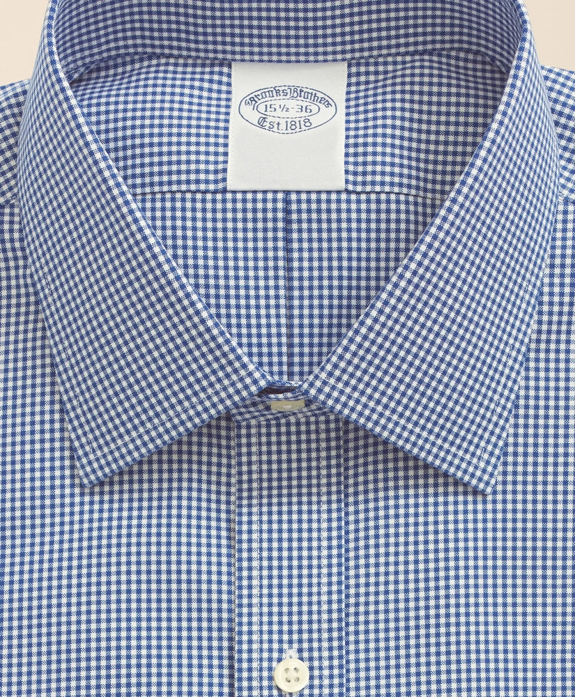 Stretch Supima® Cotton Non-Iron Pinpoint Oxford Ainsley Collar, Gingham Dress Shirt