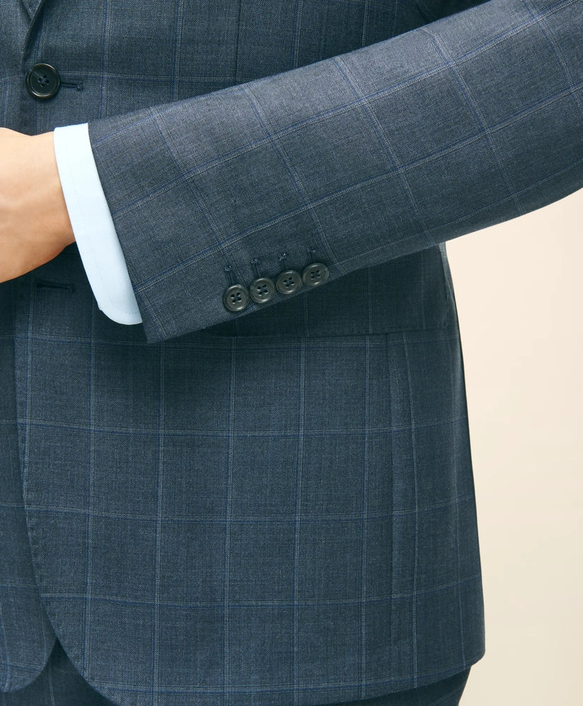 Slim Fit Wool Windowpane 1818 Suit