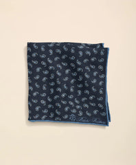 Linen Paisley Pocket Square